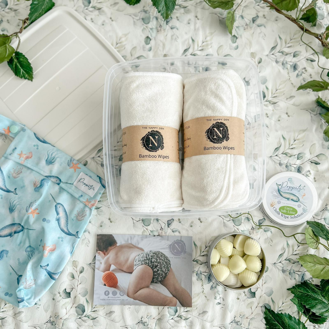 Reusable baby wipes starter kit